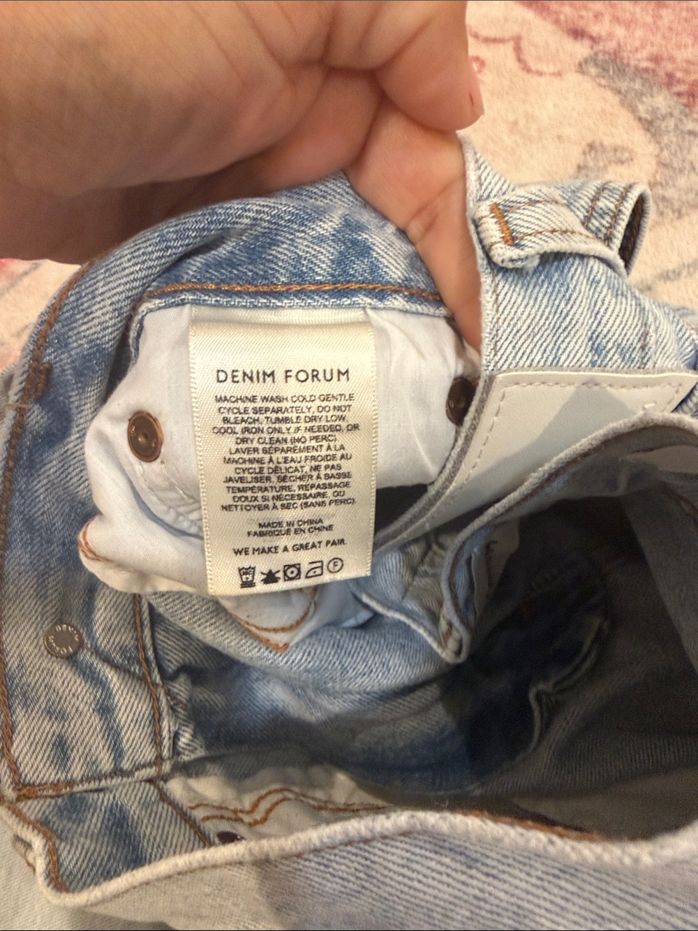 Denim Forum by Aritzia The Farrah High-Rise Wide-Leg Jeans Blue Light Wash - Picture 4 of 7